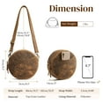 thumbnail image 5 of S-ZONE Leather Crossbody Bags for Women Trendy Circle Cross Body Shoulder Bag Designer Round Purses, 5 of 7
