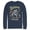Navy Blue, variant on Men's Superman Hero Smash Barriers Long Sleeve Shirt Navy Blue Small