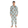 thumbnail image 6 of joogoo Cute Capybara Blue Unisex Adults Onesies Pajamas Jumpsuits L, 6 of 7