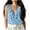 Light Blue, variant on Admvng Women's Tank Top Cotton Deep V Neck uffle Trim Sleeveless Crinkle Textured Lightweight Casual Summer Camisole Blouse