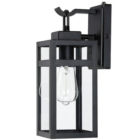 

1 Light Black Dusk to Dawn Outdoor Light Fixtures Wall Mount