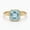 Rose Plated, variant on Asscher Cut Aquamarine Solitaire Engagement Ring, Stackable Band Ring, Anniversary Ring Gift For Wife, Minimalist Jewelry, Blue Gemstone Ring