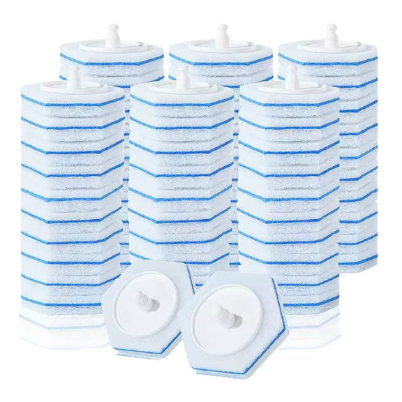 1 Pc Toilet Wand Disinfecting Brush Refills, Toilet Bowl Cleaner Disposable Wand Heads, 2.76x2.76x1.38 Inch, Blue