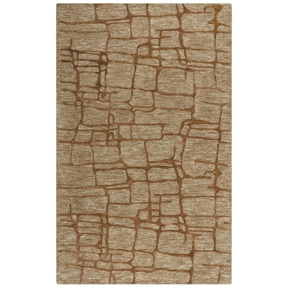 Rizzy Rugs Becker Area Rug BKR105 Neutral Faded Blocks 8' 9" x 11' 9" Rectangle