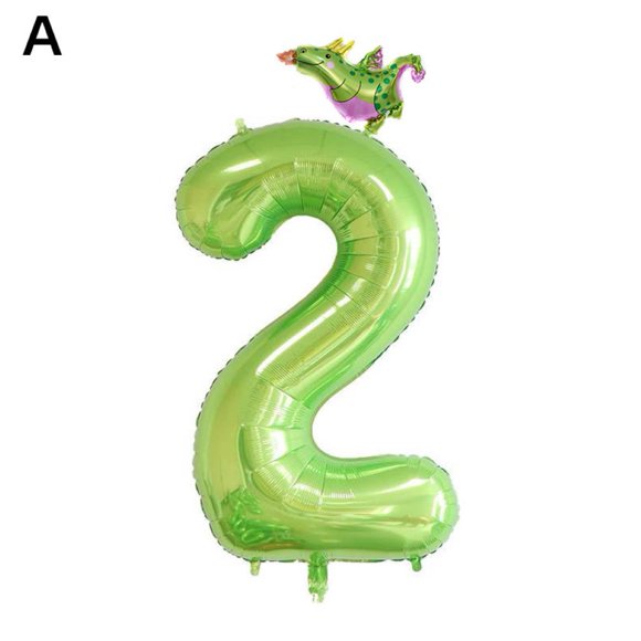 Ballons Dinosaures Chiffres 0-9 de 40 Pouces Décoration de Fête d'Anniversaire de Pâques dans la Jungle