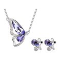 thumbnail image 4 of Collier Mode Lune Éclaboussures Collier Papillon Boucles d'Oreilles Ensemble Collier Boucles d'Oreilles, 4 of 9