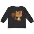 thumbnail image 3 of Inktastic Spring Animals, Cute Squirrel, Colorful Flowers Boys or Girls Long Sleeve Toddler T-Shirt, 3 of 5