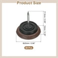 thumbnail image 2 of Uxcell 50 Pcs Nail-on Furniture Sliders, 1"(25mm)Plastic Round Anti-slip Pads, Brown, 2 of 7