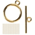 thumbnail image 3 of Gold Color Toggle Clasp, Sturdy Alloy Toggle Clasps Gold Color 100 Sets  For Making Bracelets Earrings Necklaces For DIY Jewelry Making Supplies, 3 of 8