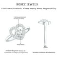 thumbnail image 5 of Rosec Jewels Heart Shaped Lab Diamond Engagement Ring for Women (EF-VS Quality Certified), 10K White Gold, US 6.00, 5 of 8