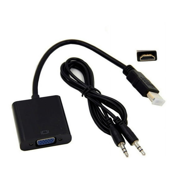 HDMI to VGA Converter Cable HDMI Adapter Conversion Cable with Audio Port,2pack