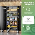 thumbnail image 5 of SOLAURA 72" Metal Storage Cabinet with Wheels and Pegboard, Lockable Rolling Garage Cabinet with Doors and 4 Adjustable Shelves for Home, Kitchen, Office, Warehouse, Garage (Black), 5 of 8