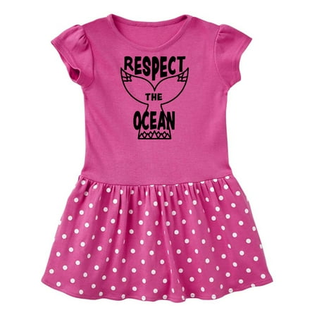 

Inktastic Respect The Ocean with Whale Tail Gift Baby Girl Dress