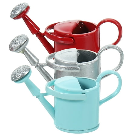 

3Pcs Handheld Alloy Watering Cans Miniature Watering Pots Mini House Photography Props