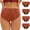 Orange, variant on Ruimatai 4PC Women's Leak Proof Period Panties Cotton Soft Breathable High Waist Menstrual Underwear for Heavy Flow Overnight Protection