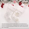 thumbnail image 2 of Billuyoard Medias navideñas de felpa cortas, calcetines de copo de nieve dorado plateado, chimenea para el hogar, colgante, bolsa de regalo, Kits de decoración para fiestas Plata, 2 of 6
