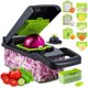 thumbnail image 1 of Cortador de verduras, picadora de verduras multifuncional, cortador de mandolina para cocina, con cuchillas de acero inoxidable, para frutas verduras y ensaladas, 1 of 4