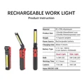 thumbnail image 6 of Car Repair COB LED Work Light Dimmable USB Rechargeable LED Flashlight Inspection Lamp with Magnetic Hook Power Bank Torch (A), 6 of 7