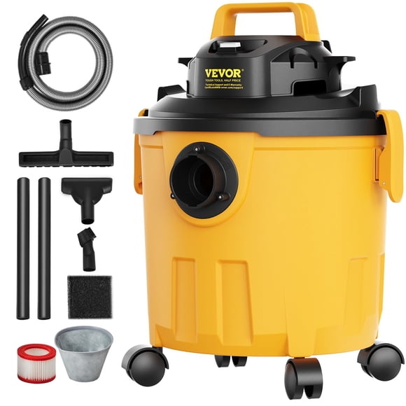 Aspirador húmedo y seco VEVOR Shop Vac 18.9L 6 Peak HP