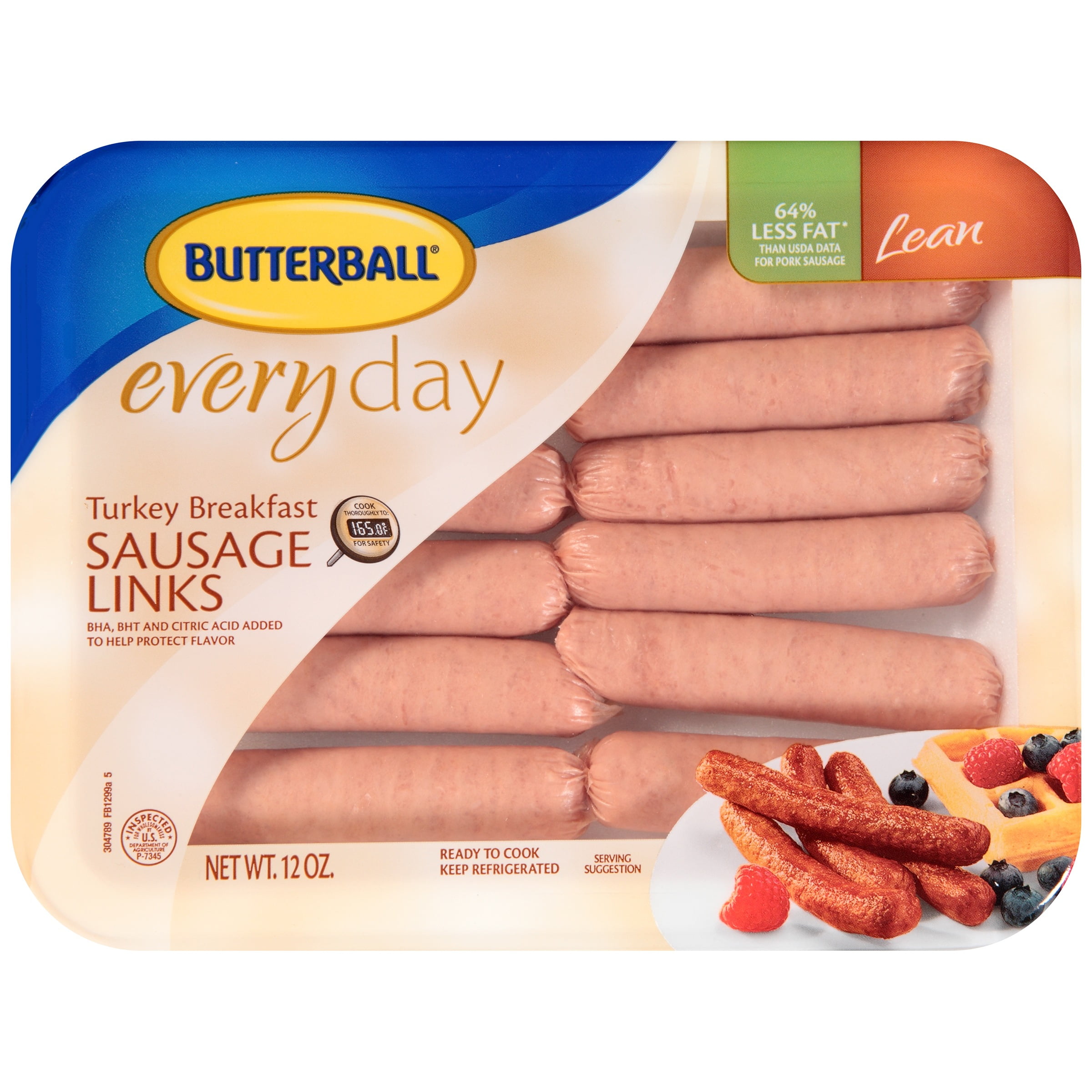 Butterball® Everyday Lean Turkey Breakfast Sausage Links 12 oz. Tray - Walmart.com - Walmart.com