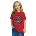 thumbnail image 6 of BRGZLK American Flag Sunflower Shirts For Toddler Kids Fashion American Flag Print Cotton T-Shirt Boys Girls Cute Round Neck Short Sleeve Top Red 5-6 Years, 6 of 6
