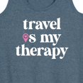 thumbnail image 3 of Instant Message - Travel Is My Therapy - Women's Racerback Tank Top, 3 of 6