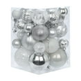 thumbnail image 1 of 36 adornos navideños para árbol de Navidad, colgantes y bolas navideñas para regalo de Navidad. Blanco plateado, 1 of 9