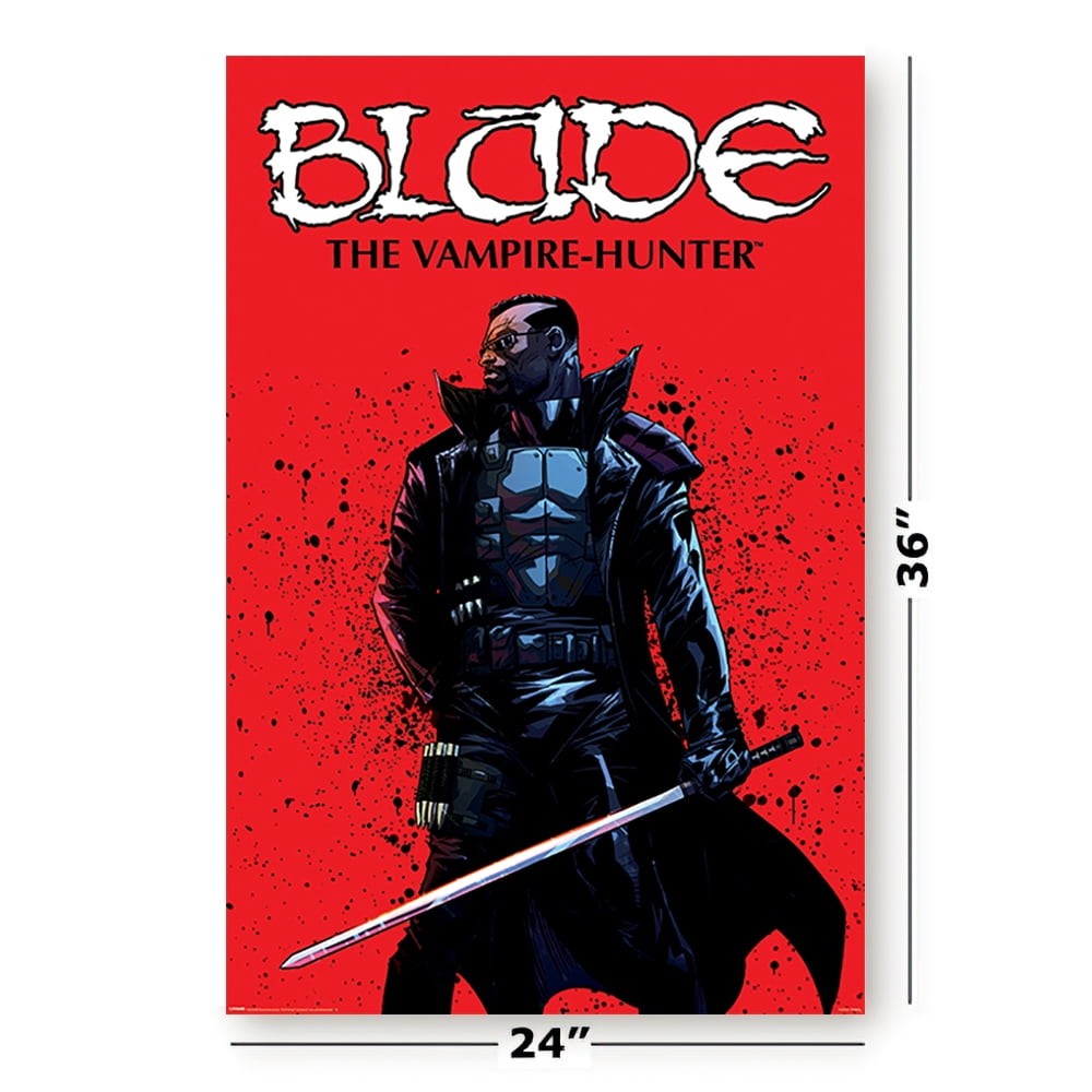 Blade - Framed Marvel Comics Poster (The Vampire-Hunter) (Size: 24