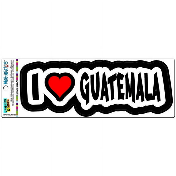 I Love Heart Guatemala Automotive Car Refrigerator Locker Vinyl Magnet