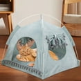 thumbnail image 6 of Lilixerw Cat House for Indoor Cats - Large Cat Cave for Pet Cat House with Fluffy Ball Hanging and Scratch Pad,14.1 x 14.1 x 14.5 inch, 6 of 6