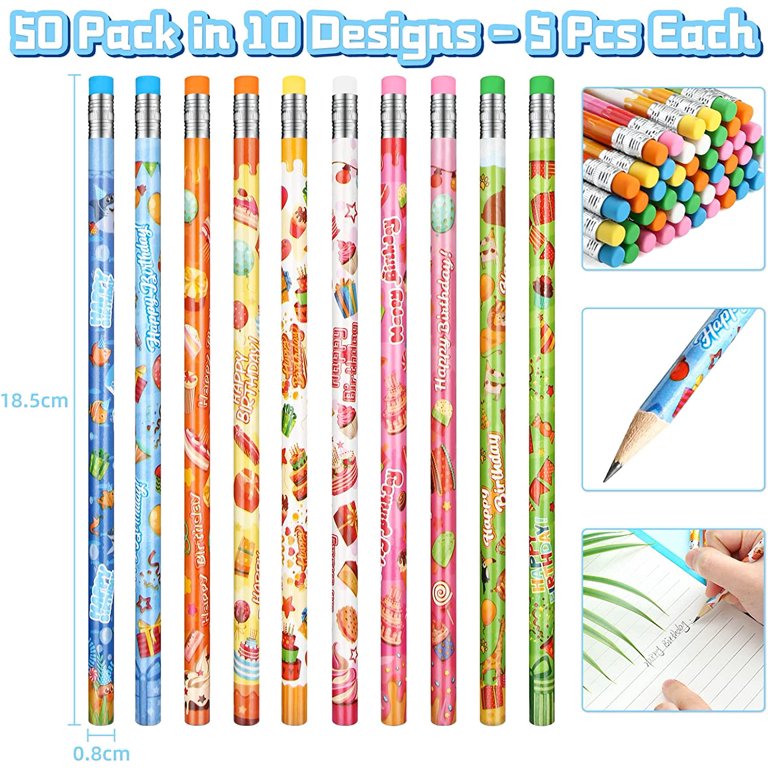 Birthday Supreme Motivational/Fun Pencils, 12 Pack