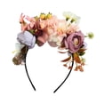 thumbnail image 1 of Diadema de Flores de Imitación, Diadema con Corona de Flores para Mujeres Y Niñas, Fotos de Cumpleaños Rosa, 1 of 5