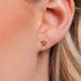 thumbnail image 3 of Gem Stone King 18K Rose Gold Plated Silver Ecstasy Mystic Topaz Stud Earrings for Women | 2.00 Cttw | Gemstone November Birthstone | Round 6MM, 3 of 6