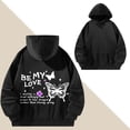 thumbnail image 4 of Sudadera con capucha pulóver negro cómodo Y2K ropa para mujer Sudadera con capucha de manga larga para compras de vacaciones de otoño Mujer , negro, xxl, 4 of 7
