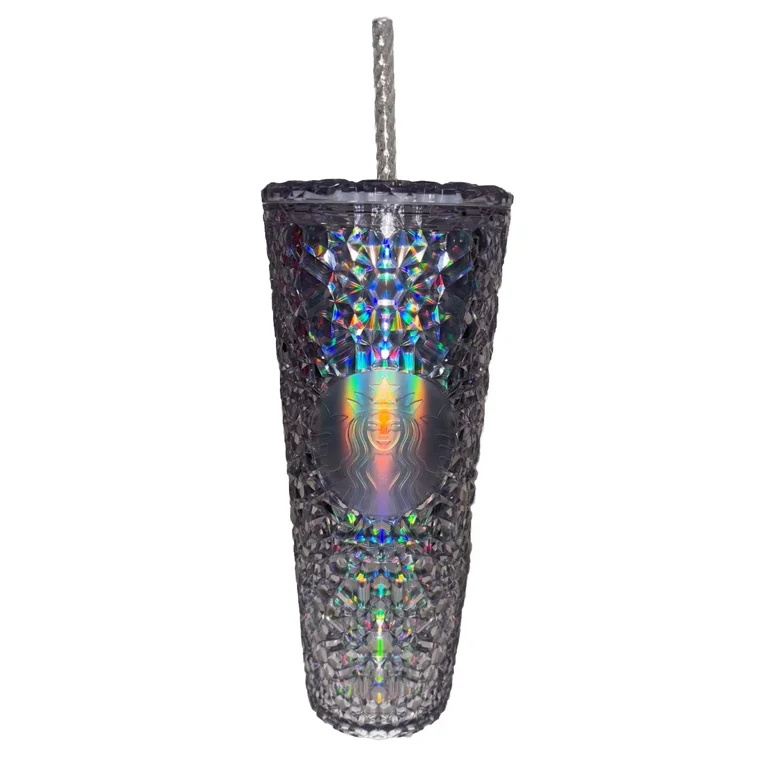 Starbucks - 海外限定 STARBUCKS Stainless Cold Cup 24oz Brand New Starbucks Holiday Silver Spiral Stainless Steel