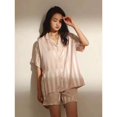 thumbnail image 1 of Pijama de seda de hielo para mujer, ropa de verano fina de manga corta, ropa de casa de verano, traje de dos piezas, 1 of 5
