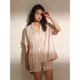 thumbnail image 1 of Pijama de seda de hielo para mujer, ropa de verano fina de manga corta, ropa de casa de verano, traje de dos piezas, 1 of 5