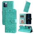 thumbnail image 4 of Funda tipo cartera GANGXUN para iPhone 12 Mini , diseño girasol, cuero PU, soporte, cierre magnético, tarjetero, 4 of 5