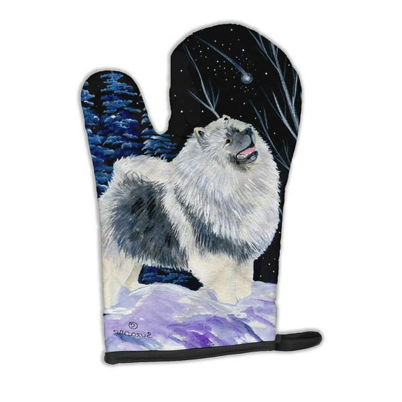Starry Night Keeshond Oven Mitt