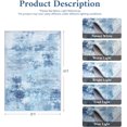 thumbnail image 2 of Modern Abstract Area Rugs for Living Room x Non Slip Machine Washable Rug Lightweight Low Pile Floor Carpet for Bedroom Dining Room Nursery Home Office Entryway Rugs Grey, 2 of 9