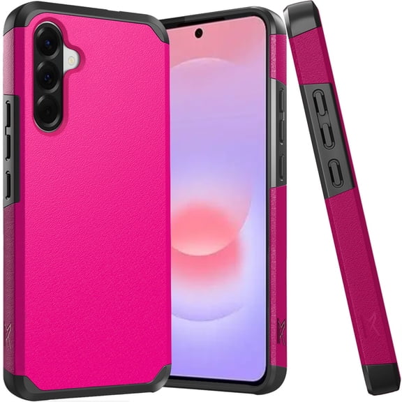 For Samsung Galaxy A37 / A36 Tough Strong Hybrid (Magnet Mount Friendly) Case Cover - Hot Pink