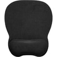 thumbnail image 1 of Alfombrilla de ratón con reposamuñecas ergonómico, alfombrilla de ratón de 4 mm con relleno de espuma viscoelástica, texturizada, resistente al desgaste, lavable, color negro, 1 of 5
