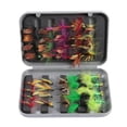 thumbnail image 2 of Sarapandan 40PCS Multi-color Mixed Simulate Fly Fishing Hook Fish Lure Bait Artificial Feather Wing, 2 of 8