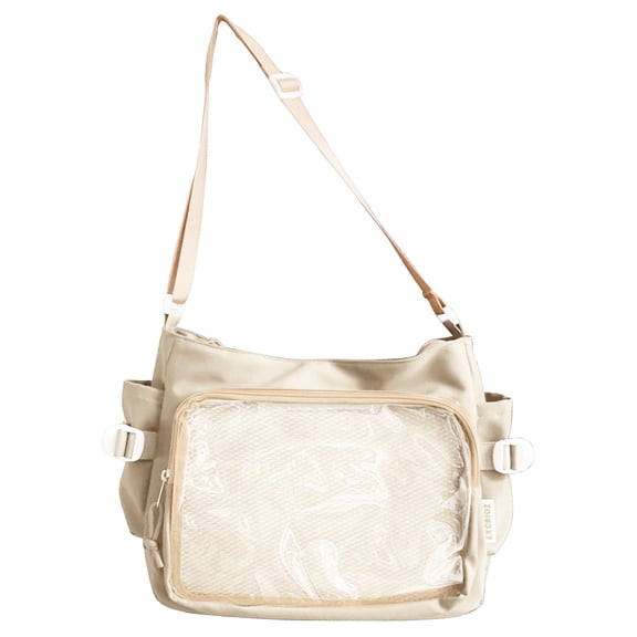 HUISZJ Shoulder Bag Crossbody Bag, Stylish Shoulder Purse with Pockets, Adjustable Strap Trendy Outdoor Bag for Travel Commute Work (Beige)