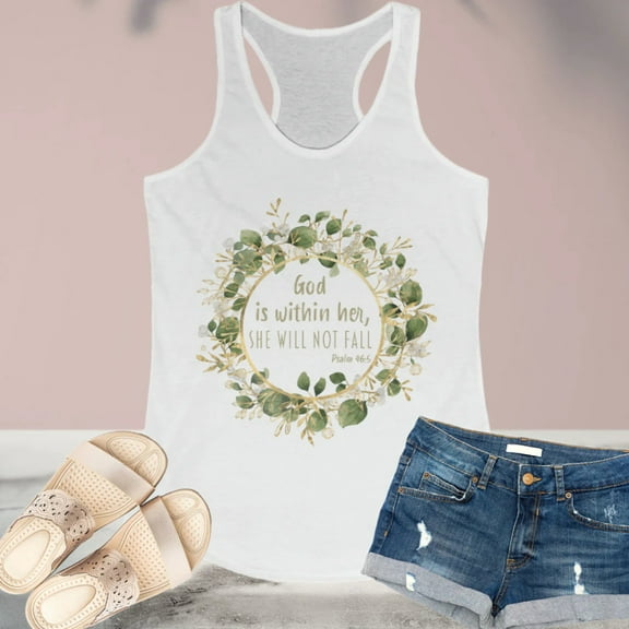 Women's Ideal Racerback Tank, Slim Fit Scoop Neck, Bible Verse Tank Top