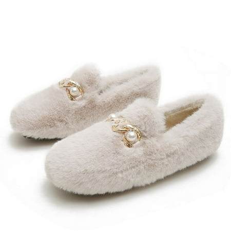 

IELGY non-slip flat-heel solid round suede snow boots
