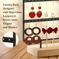 thumbnail image 5 of PRYESS Wooden Earring Holder, 120 Slot Earring Holder, Wooden and Metal Bracket, 5-Layer Display Stand, Easy to Assemble, for Jewelry Storage, 5 of 8