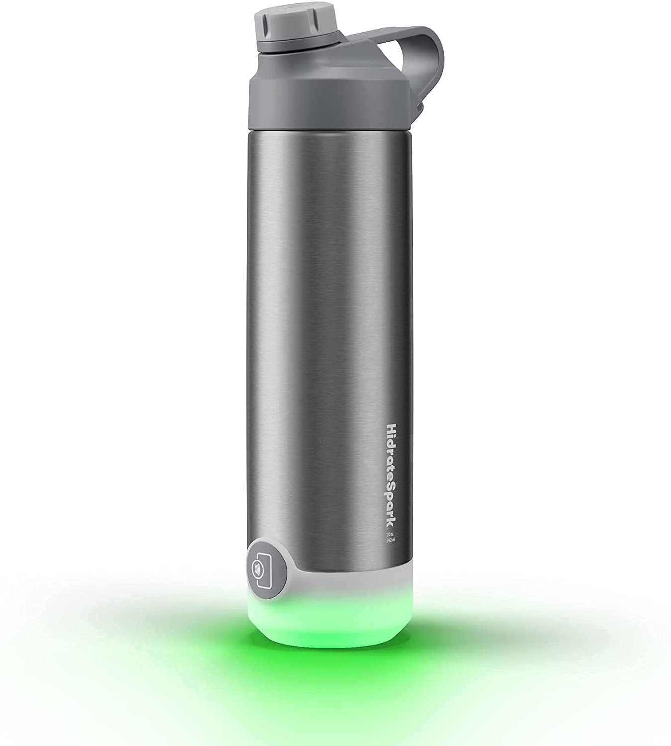 Tracks Water Intake & Glows to Remind You to Stay Hydrated Straw Lid HidrateSpark Steel Smart Water Bottle 