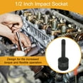 thumbnail image 2 of Unique Bargains 1 Pc 6 Point Universal Impact Socket for Car Motorcycle Dirtbike Repair Hardware Tool CR-MO Black 78mm/3.07" 9mm 1/2 Inch Drive, 2 of 7