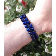 thumbnail image 2 of K-KED 8mm Blue Tiger Eye Stone Beaded Bracelet Gemstone Stretch Bracelet Handmade, 2 of 3